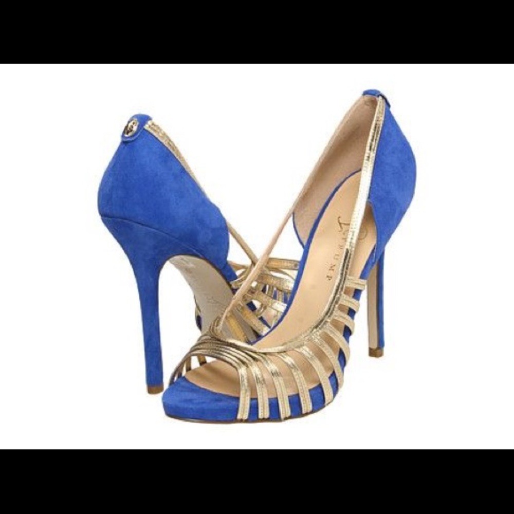 Ivanka Trump Claudine Blue 4.5” Stilettos 7.5M - Picture 2 of 7